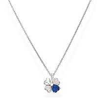 Collana Amen Donna Quadricuore in Argento Zirconia CLPQUBBL - CLPQUBBL
